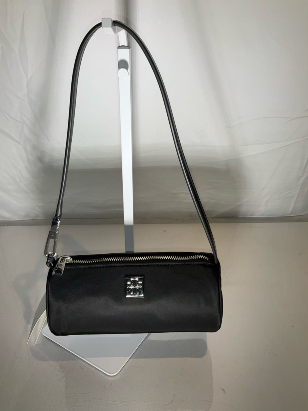 New With Tags
Tory Burch Virginia Cylinder Bag Black, silver hardware